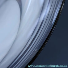 Load image into Gallery viewer, British STUDIO GLASS BOWL by Anthony Stern (1944 - 2022). "White Spiral" Range. Signed and dated 1980
