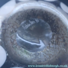 Load image into Gallery viewer, British STUDIO GLASS BOWL by Anthony Stern (1944 - 2022). "White Spiral" Range. Signed and dated 1980
