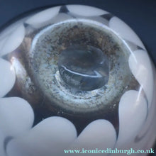 Load image into Gallery viewer, British STUDIO GLASS BOWL by Anthony Stern (1944 - 2022). "White Spiral" Range. Signed and dated 1980
