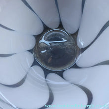 Load image into Gallery viewer, British STUDIO GLASS BOWL by Anthony Stern (1944 - 2022). "White Spiral" Range. Signed and dated 1980
