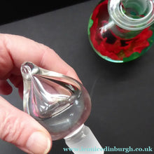 Load image into Gallery viewer, SCOTTISH GLASS. Vintage Caithness Glass Bulbous Perfume Bottle POPPY Design. Sultry Evening. Limited Edition
