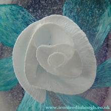 Load image into Gallery viewer, Vintage White Rose Bud Paperweight Caithness Glass. Attributed to Helen MacDonald
