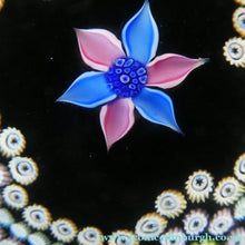 Load image into Gallery viewer, Vintage Caithness Paperweight (for Edinburgh Crystal). Floral Motif with Viewing Facet Above
