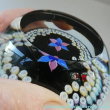 Load image into Gallery viewer, Vintage Caithness Paperweight (for Edinburgh Crystal). Floral Motif with Viewing Facet Above
