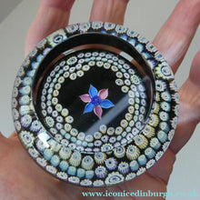 Load image into Gallery viewer, Vintage Caithness Paperweight (for Edinburgh Crystal). Floral Motif with Viewing Facet Above
