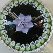 Load image into Gallery viewer, Vintage Caithness Paperweight (for Edinburgh Crystal). Lilac Floral Motif
