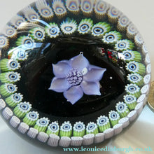 Load image into Gallery viewer, Vintage Caithness Paperweight (for Edinburgh Crystal). Lilac Floral Motif
