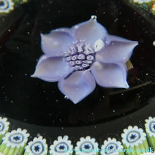 Load image into Gallery viewer, Vintage Caithness Paperweight (for Edinburgh Crystal). Lilac Floral Motif
