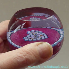 Load image into Gallery viewer, 1980s Caithness Paperweight (for Edinburgh Crystal). Heart Motif with Viewing Facet

