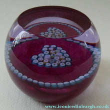 Load image into Gallery viewer, 1980s Caithness Paperweight (for Edinburgh Crystal). Heart Motif with Viewing Facet
