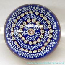 Load image into Gallery viewer, SCOTTISH Large Caithness Whitefriars Glass Paperweight: 1980s Close pack Millefiori with Butterfly Cane
