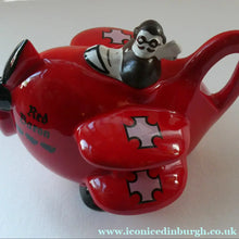 Load image into Gallery viewer, Vintage 1980s NOVELTY TEAPOT by Carltonware. The RED BARON in his Bi-plane
