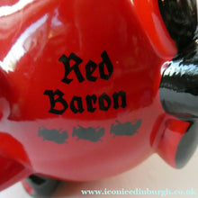 Load image into Gallery viewer, Vintage 1980s NOVELTY TEAPOT by Carltonware. The RED BARON in his Bi-plane
