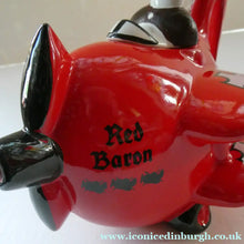Load image into Gallery viewer, Vintage 1980s NOVELTY TEAPOT by Carltonware. The RED BARON in his Bi-plane
