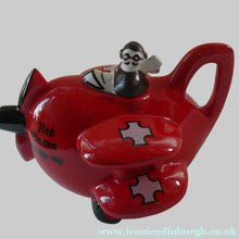 Load image into Gallery viewer, Vintage 1980s NOVELTY TEAPOT by Carltonware. The RED BARON in his Bi-plane
