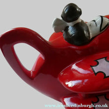 Load image into Gallery viewer, Vintage 1980s NOVELTY TEAPOT by Carltonware. The RED BARON in his Bi-plane
