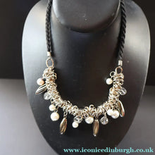 Load image into Gallery viewer, Vintage Costume Jewellery: 1980s Necklace with Profusion of Links, Pearl and Beads Decoratons
