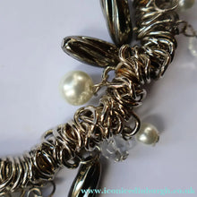 Load image into Gallery viewer, Vintage Costume Jewellery: 1980s Necklace with Profusion of Links, Pearl and Beads Decoratons
