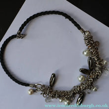 Load image into Gallery viewer, Vintage Costume Jewellery: 1980s Necklace with Profusion of Links, Pearl and Beads Decoratons
