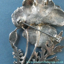 Load image into Gallery viewer, COSTUME JEWELLERY. Vintage WELSH 1998 Silver Plate on Pewter MASJ Poppy Brooch
