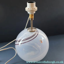 Load image into Gallery viewer, 1980s Holmegaard Glass Table Lamp. Designed by Torben Jorgensen. Paper Label - Scandinavian Glass
