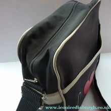 Load image into Gallery viewer, Vintage DESIGNER 1980s I love Red or Dead Cross Body or Messenger Bag with Zip Closure and Front Open Pocket Section
