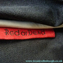Load image into Gallery viewer, Vintage DESIGNER 1980s I love Red or Dead Cross Body or Messenger Bag with Zip Closure and Front Open Pocket Section
