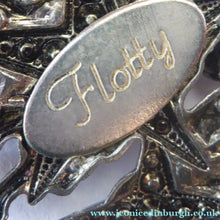 Load image into Gallery viewer, DESIGNER JEWELLERY. 1980s Vintage FLOTTY Bijoux Necklace - with oodles of diamante and cut black glass stones
