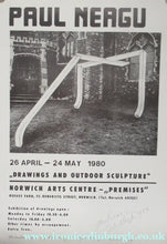 Load image into Gallery viewer, Pencil Signed 1980s Exhibition Poster: Paul Neagu Norwich
