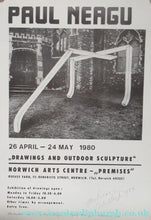 Load image into Gallery viewer, Pencil Signed 1980s Exhibition Poster: Paul Neagu Norwich
