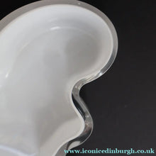 Load image into Gallery viewer, 1980s Finnish Shallow White Glass Savoy Vase. Designer Alvar Aalto for Iittala Finland. Original Box - Scandinavian
