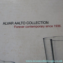 Load image into Gallery viewer, 1980s Finnish Shallow White Glass Savoy Vase. Designer Alvar Aalto for Iittala Finland. Original Box - Scandinavian
