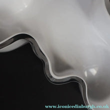 Load image into Gallery viewer, 1980s Finnish Shallow White Glass Savoy Vase. Designer Alvar Aalto for Iittala Finland. Original Box - Scandinavian
