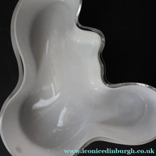 Load image into Gallery viewer, 1980s Finnish Shallow White Glass Savoy Vase. Designer Alvar Aalto for Iittala Finland - Scandinavian Glass
