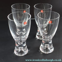 Load image into Gallery viewer, 1980s Four Iitala Collectable ’Tapio’ Design Schnapps Glasses. Controlled Air Bubble. 4 1/2 inches - Scandinavian Glass
