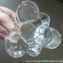 Load image into Gallery viewer, 1970s GERMAN Chunky Clear Glass Candle Holder / Plate Warmer by Glasdesign Georgshutte
