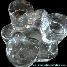 Load image into Gallery viewer, 1970s GERMAN Chunky Clear Glass Candle Holder / Plate Warmer by Glasdesign Georgshutte

