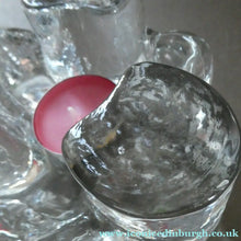 Load image into Gallery viewer, 1970s GERMAN Chunky Clear Glass Candle Holder / Plate Warmer by Glasdesign Georgshutte
