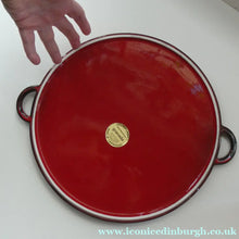 Load image into Gallery viewer, ARGE CERAMIC Villeroy &amp; Boch Round Serving Tray. 1980s Granada Design with Red Glaze

