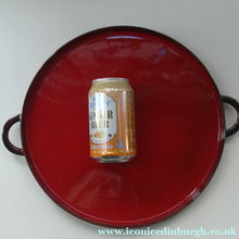 Load image into Gallery viewer, LARGE CERAMIC Villeroy &amp; Boch Round Serving Tray. 1980s Granada Design with Red Glaze
