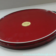 Load image into Gallery viewer, LARGE CERAMIC Villeroy &amp; Boch Round Serving Tray. 1980s Granada Design with Red Glaze

