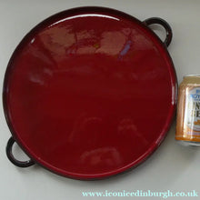 Load image into Gallery viewer, LARGE CERAMIC Villeroy &amp; Boch Round Serving Tray. 1980s Granada Design with Red Glaze
