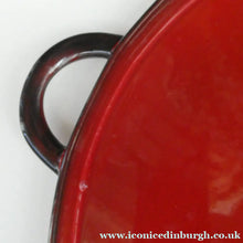 Load image into Gallery viewer, LARGE CERAMIC Villeroy &amp; Boch Round Serving Tray. 1980s Granada Design with Red Glaze
