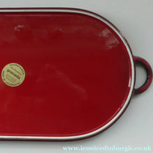Load image into Gallery viewer, LARGE CERAMIC Villeroy &amp; Boch Oval Serving Tray. 1980s Granada Design with Red Glaze
