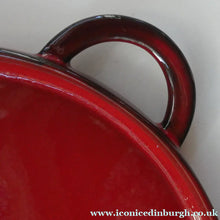 Load image into Gallery viewer, LARGE CERAMIC Villeroy &amp; Boch Oval Serving Tray. 1980s Granada Design with Red Glaze
