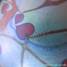 Load image into Gallery viewer, Attractive 1980s Hearts and Vines Pattern Paperweight with Iridescent Finish
