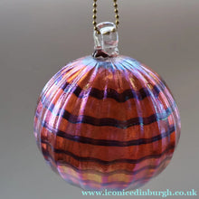 Load image into Gallery viewer, 1980s John Ditchfield Glasform Glass Ball with Clear Glass Hanging Loop - British Glass
