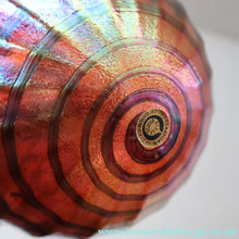 Load image into Gallery viewer, 1980s John Ditchfield Glasform Glass Ball with Clear Glass Hanging Loop - British Glass
