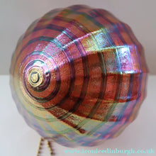 Load image into Gallery viewer, 1980s John Ditchfield Glasform Glass Ball with Clear Glass Hanging Loop - British Glass

