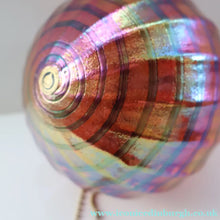 Load image into Gallery viewer, 1980s John Ditchfield Glasform Glass Ball with Clear Glass Hanging Loop - British Glass
